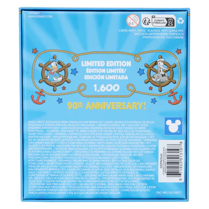 Donald Duck 90th Anniversary Lenticular 3 Unisex Loungefly Small Accessories Donald Duck 90th Anniversary Lenticular 3 Unisex Loungefly Small Accessories