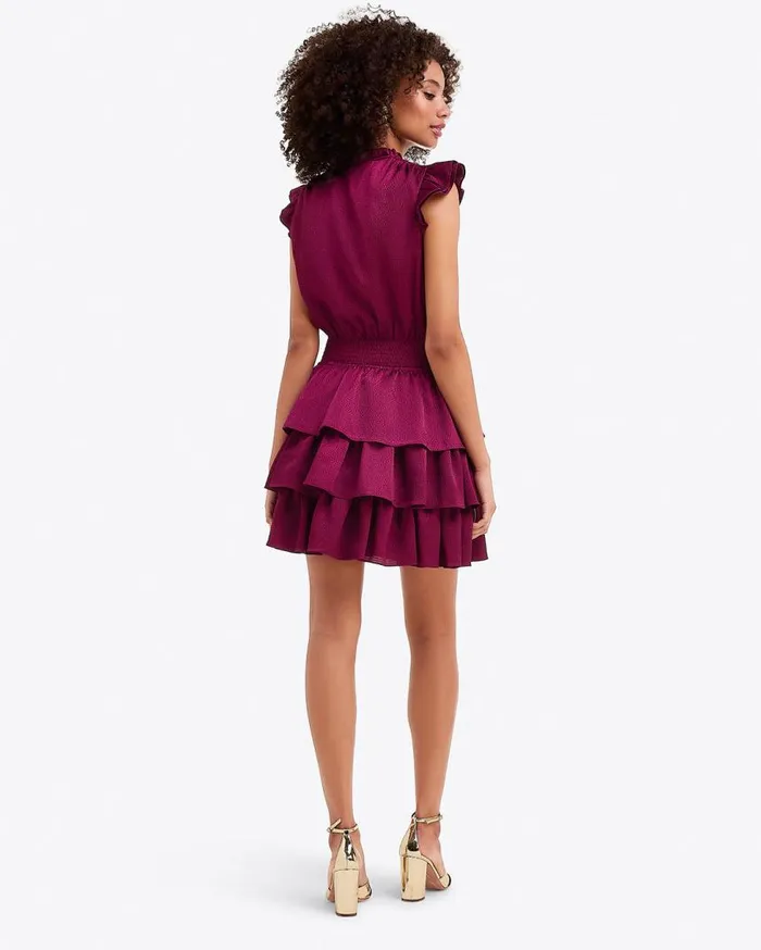 Draper James Dresses Women Alana Tiered Dress In Hammered Satin