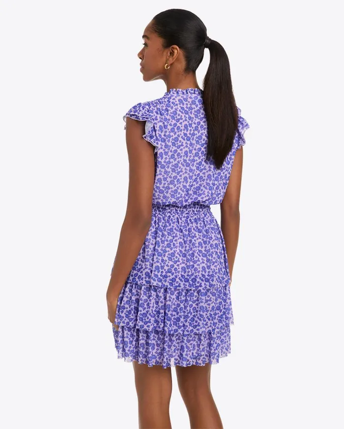 Draper James Dresses Women Alana Tiered Mini Dress In Stretch Mesh