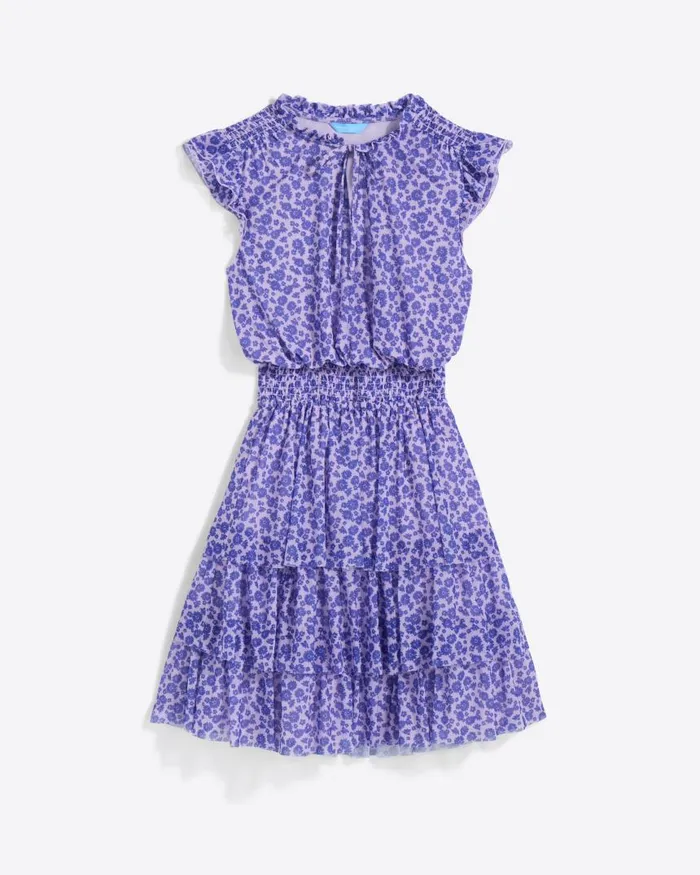 Draper James Dresses Women Alana Tiered Mini Dress In Stretch Mesh