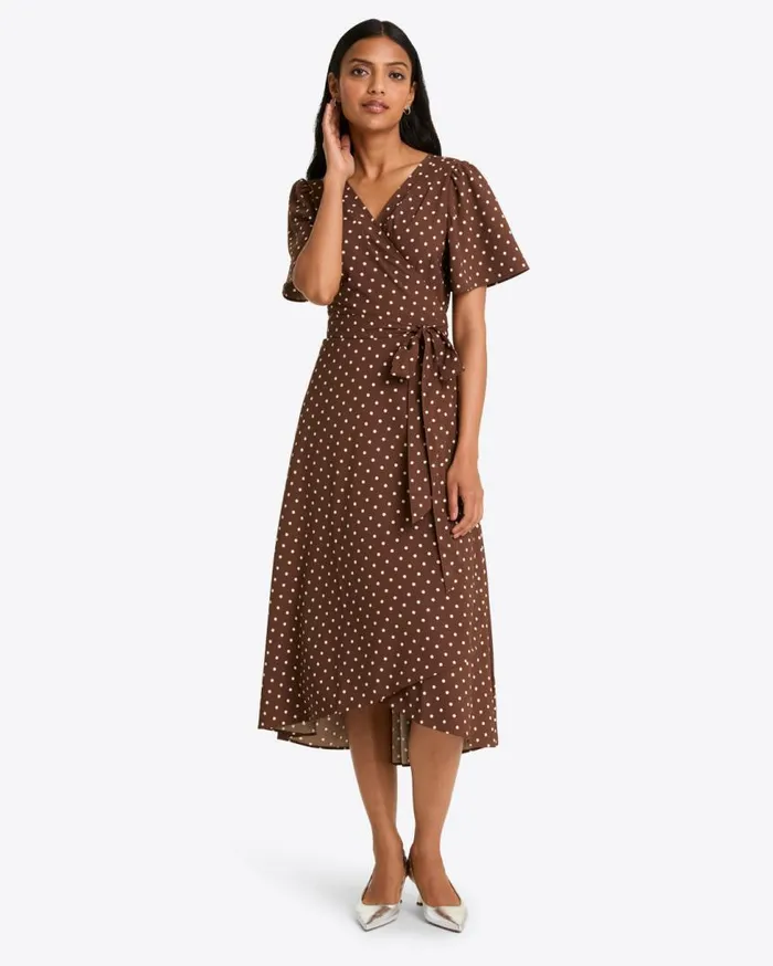 Draper James Dresses Women Gigi Wrap Dress In Matte Satin
