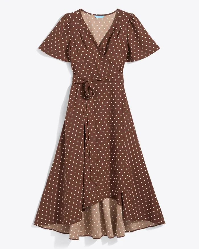 Draper James Dresses Women Gigi Wrap Dress In Matte Satin