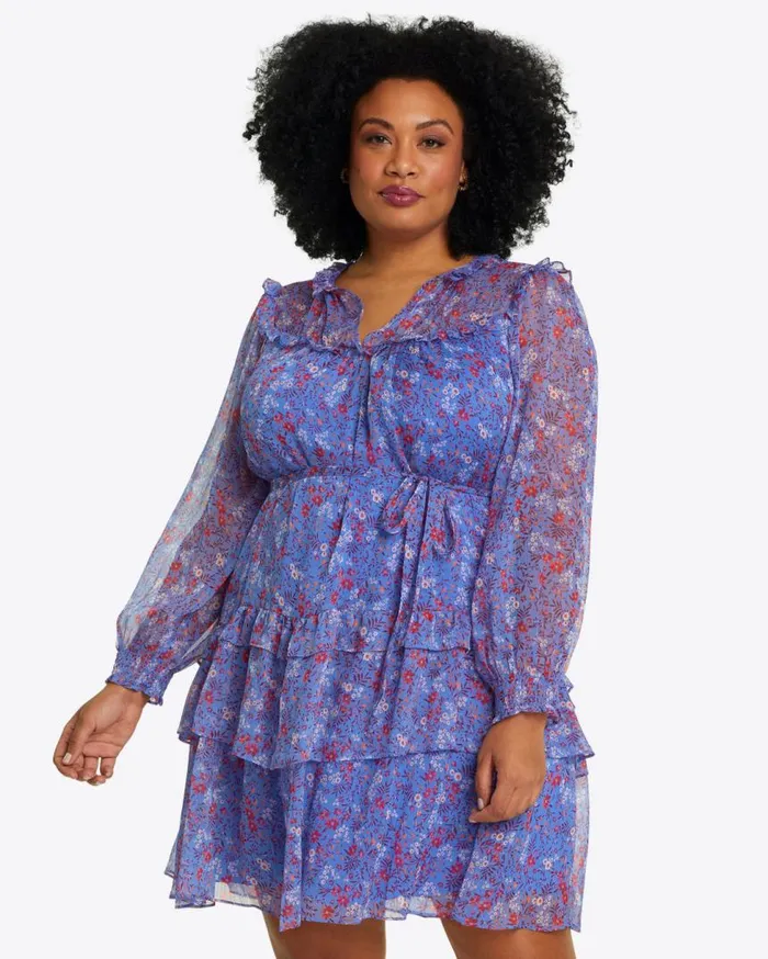 Draper James Extended Sizes Women Brandi Tie Waist Dress In Garden Posy