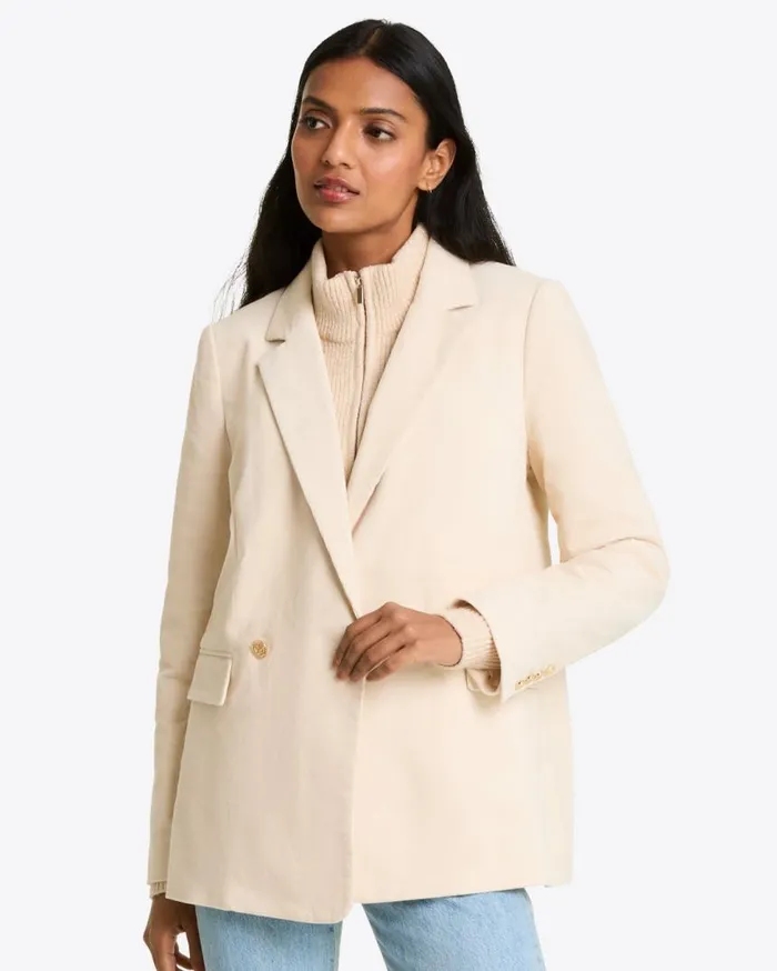 Draper James Jackets and Outerwear Women Double Breasted Blazer In Stretch Corduroy Draper James Jackets and Outerwear Women Double Breasted Blazer In Stretch Corduroy