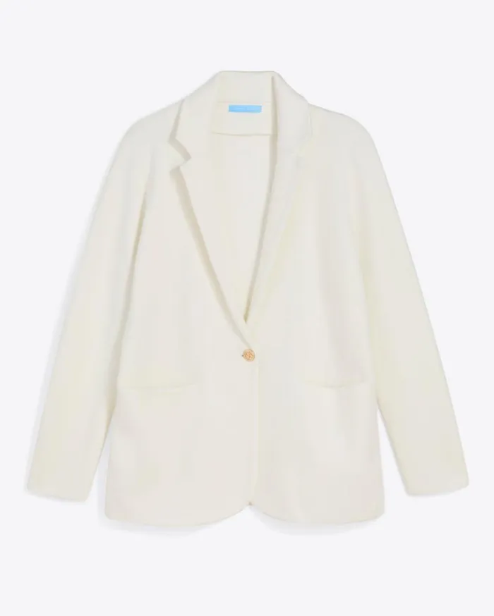 Draper James Jackets and Outerwear Women Sweater Knit Blazer In Magnolia White
