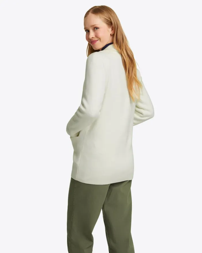 Draper James Jackets and Outerwear Women Sweater Knit Blazer In Magnolia White