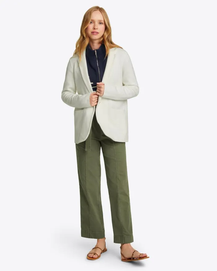 Draper James Jackets and Outerwear Women Sweater Knit Blazer In Magnolia White