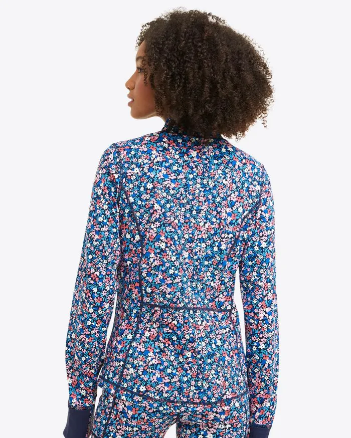Draper James Jackets and Outerwear Women Warm Up Jacket In Allover Ditsy Floral