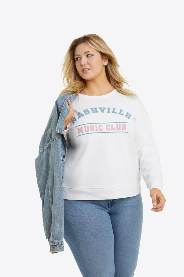 Draper James Lounge and Pajamas Women Nashville Music Club Sweatshirt