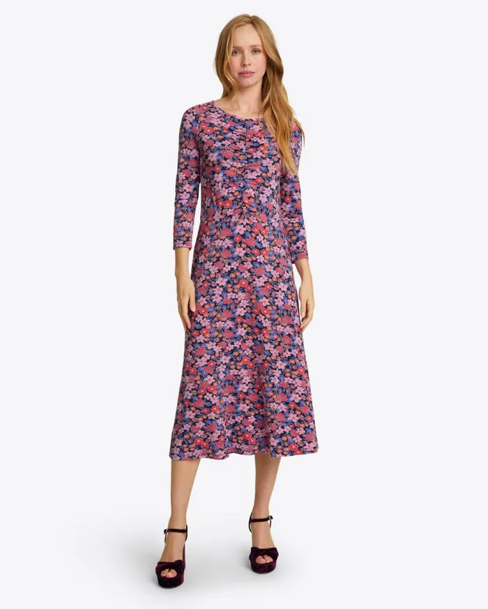 Draper James Midi and Maxi Women Tae Midi Dress In Abstract Dahlia