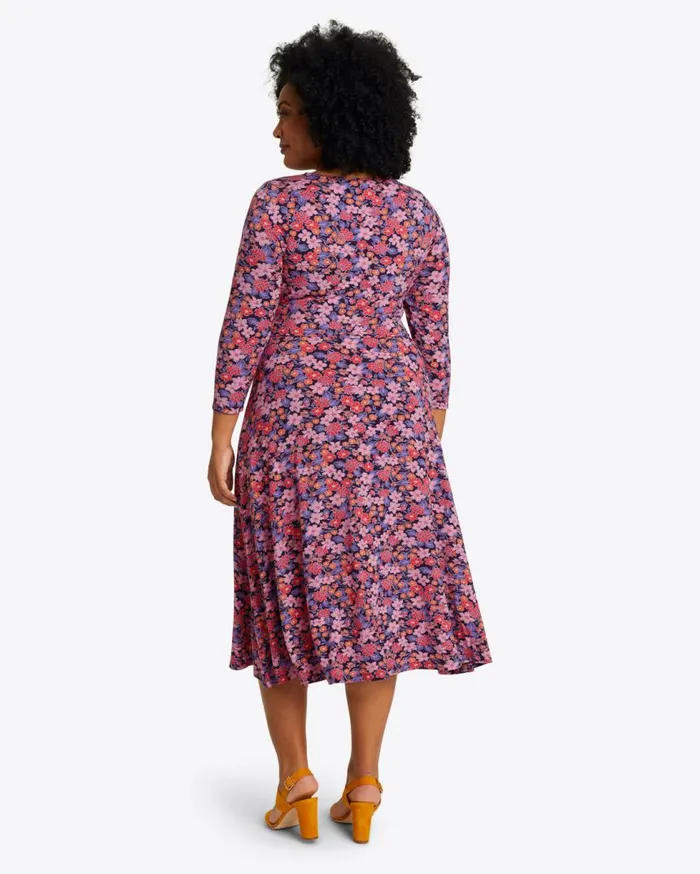 Draper James Midi and Maxi Women Tae Midi Dress In Abstract Dahlia