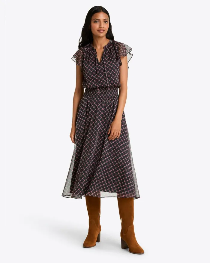 Draper James Midi and Maxi Women Tenille Dress In Crinkle Chiffon