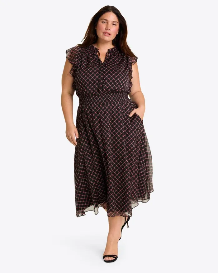 Draper James Midi and Maxi Women Tenille Dress In Crinkle Chiffon