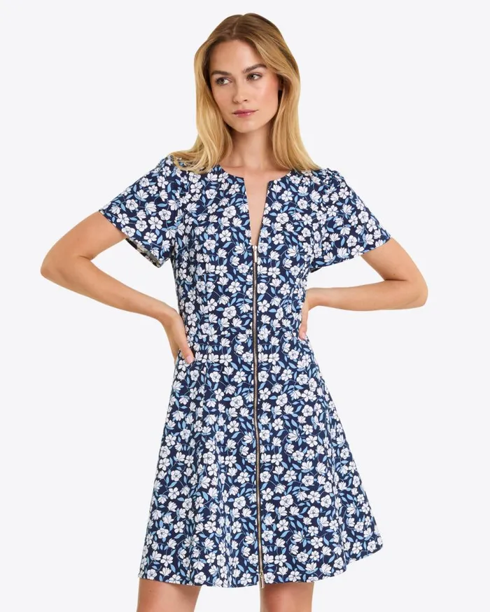 Draper James Mini Women Mae Love Circle Dress In Blue Floral
