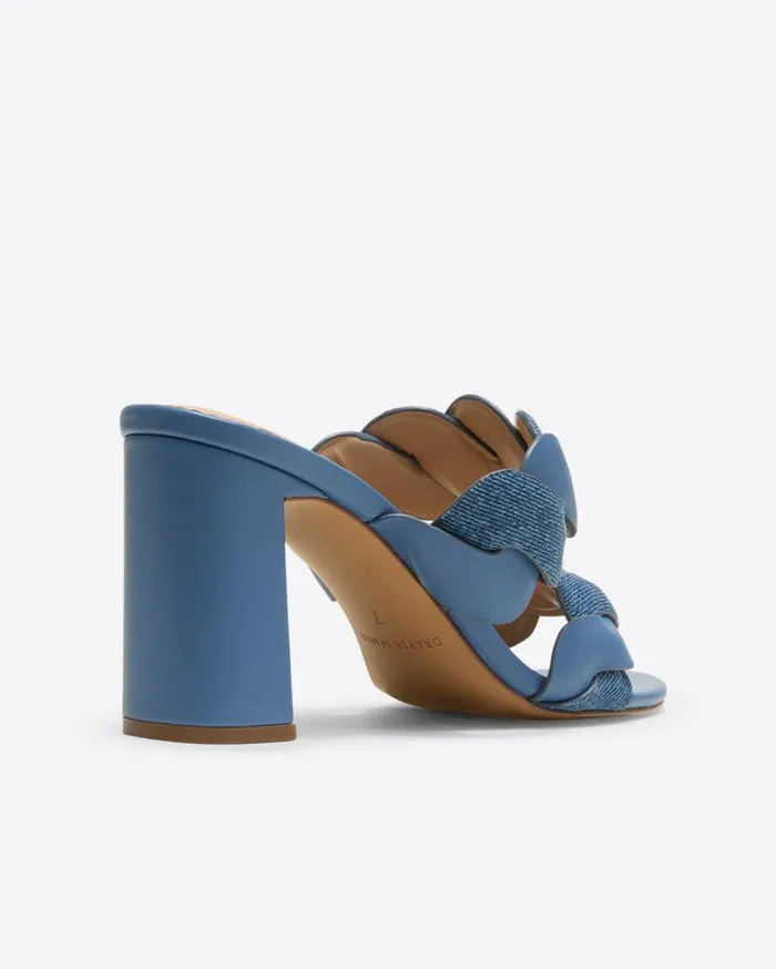 Draper James Shoes Women Dolly Heel Sandal In Chambray
