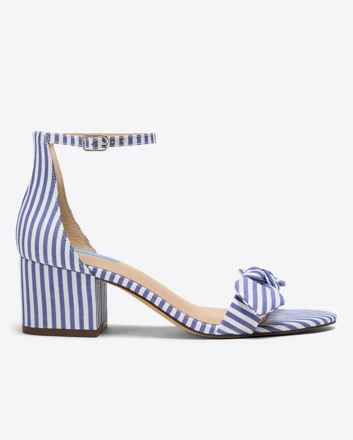 Draper James Shoes Women Preston Sandal In Blue and White Stripe