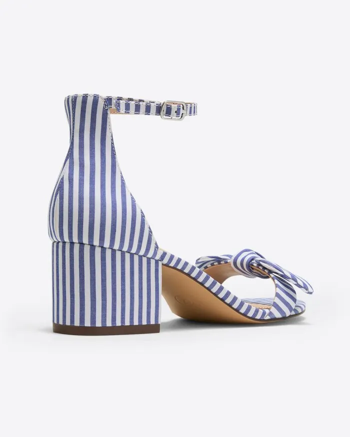 Draper James Shoes Women Preston Sandal In Blue and White Stripe