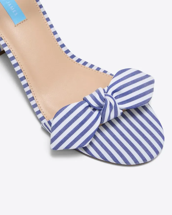 Draper James Shoes Women Preston Sandal In Blue and White Stripe