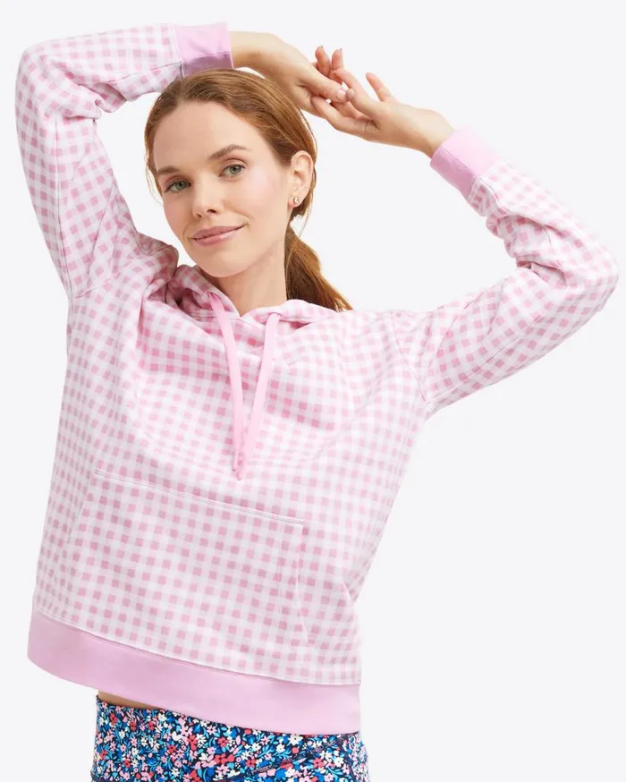 Draper James Sweaters Women Hoodie In Pink Gingham