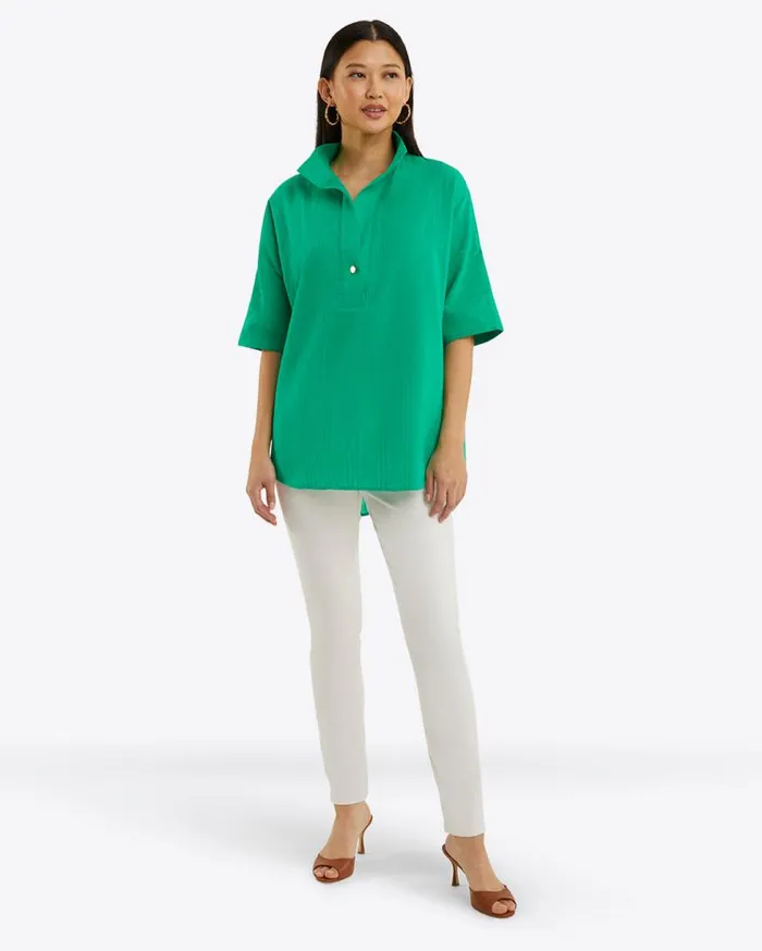 Draper James Tops Women Logan Top In Cotton Dobby