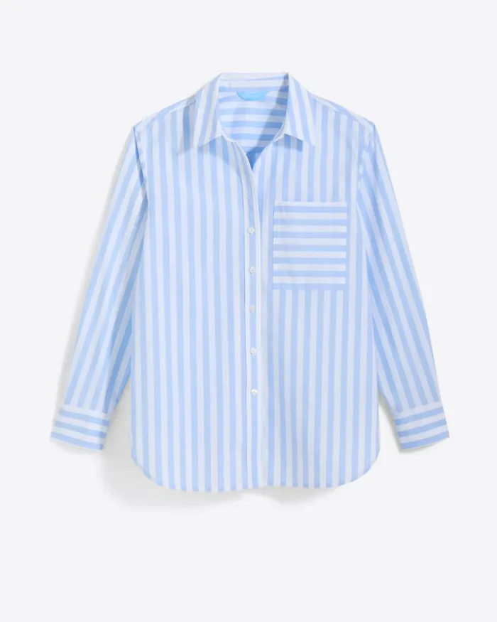 Draper James Tops Women Lynn Long Sleeve Top In Crisp Cotton