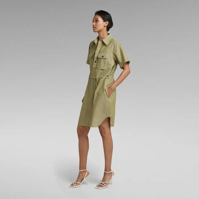 Dresses Women GStar RAW Millery Pockets Dress Avocadomilk