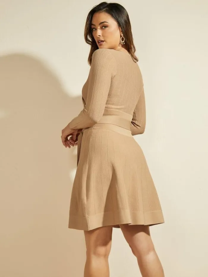Dresses Women Marciano Dinah Sweater Dress Nude Sand Dresses Women Marciano Dinah Sweater Dress Nude Sand