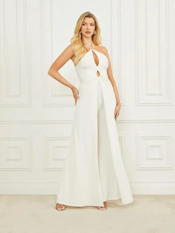 Dresses Women Marciano Frida Draped Jumpsuit Pale Pearl