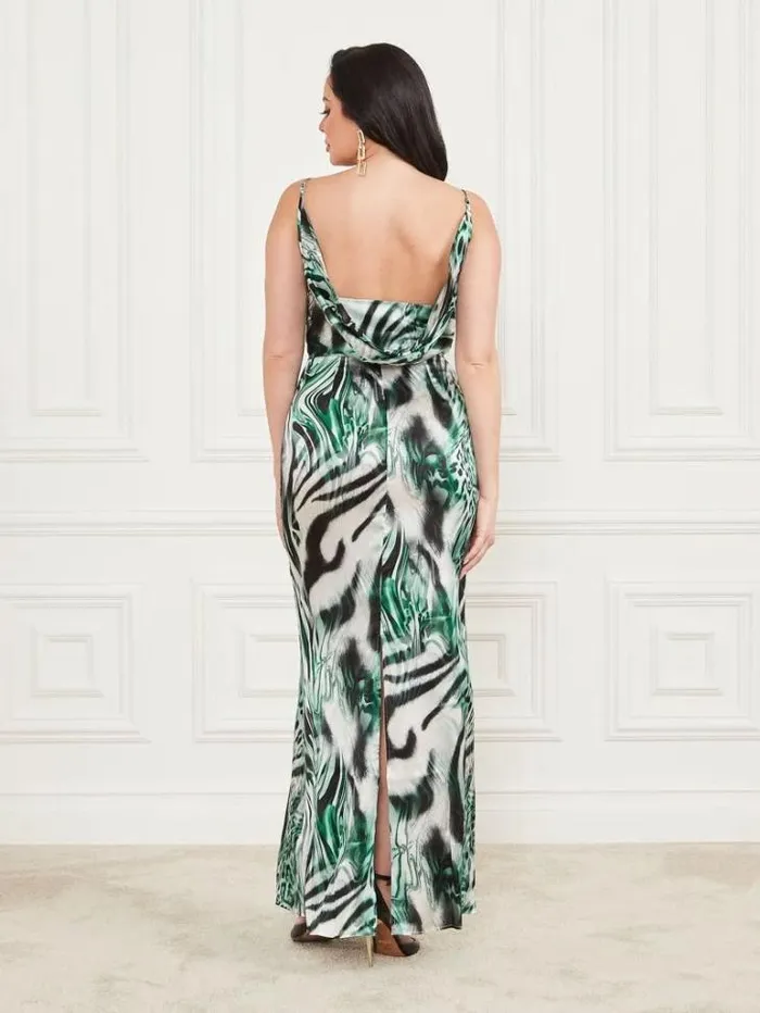 Dresses Women Marciano Madelyn Silk Maxi Dress Feline Feeling Print Dresses Women Marciano Madelyn Silk Maxi Dress Feline Feeling Print