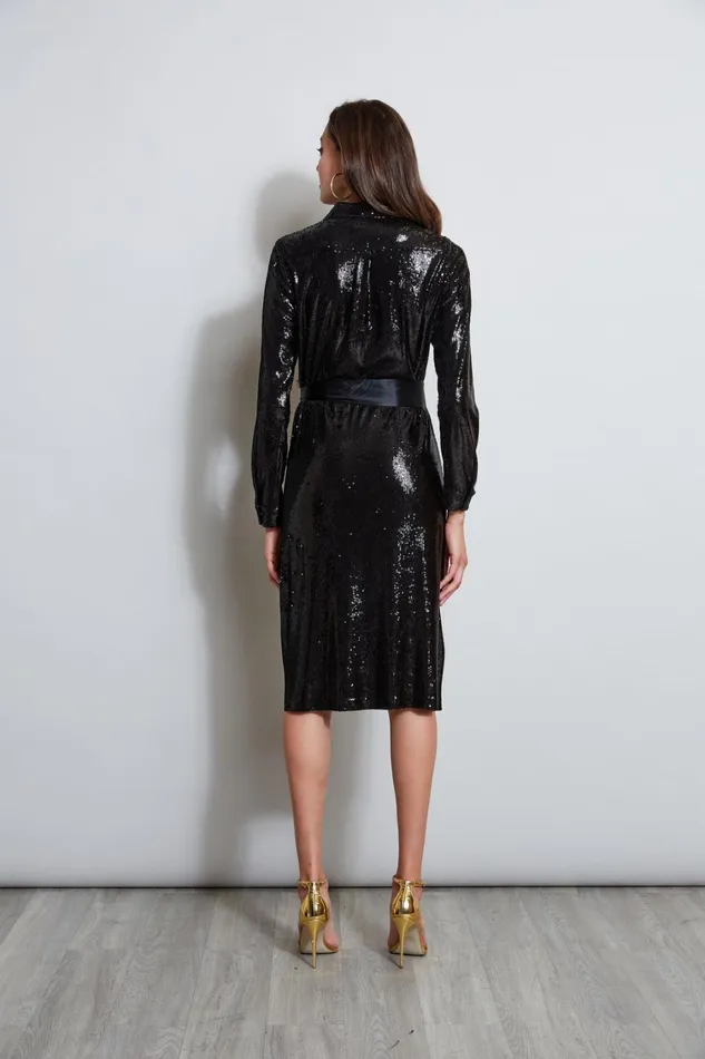 Elie Tahari Dresses and Jumpsuits Sequin Shirt Dress Black 8211 Women