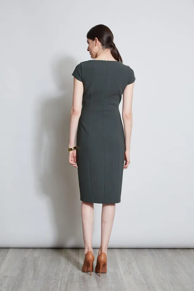 Elie Tahari Dresses and Jumpsuits VNeck Crepe Dress Camouflage 8211 Women