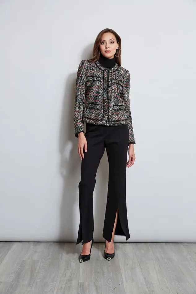 Elie Tahari Jackets and Blazers Cropped Tweed Jacket Ravenna Multi Tweed 8211 Women