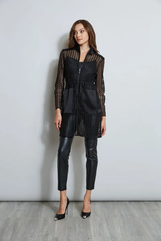 Elie Tahari Jackets and Blazers Lace Topper Jacket Black 8211 Women