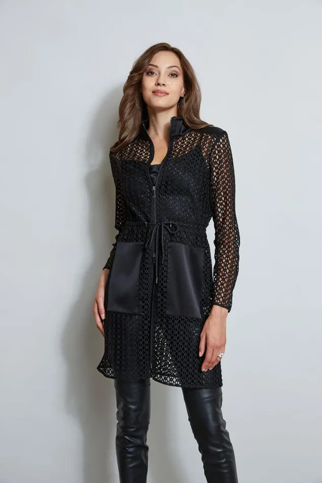 Elie Tahari Jackets and Blazers Lace Topper Jacket Black 8211 Women