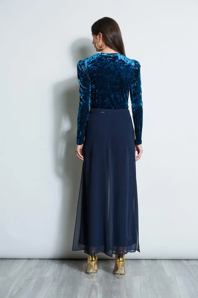 Elie Tahari Knits and Sweaters Crushed Velvet Knit Teal 8211 Women