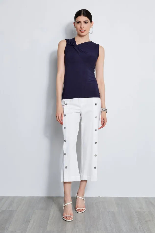 Elie Tahari Knits and Sweaters Sleeveless Asymmetric Twist Knit Stargazer 8211 Women