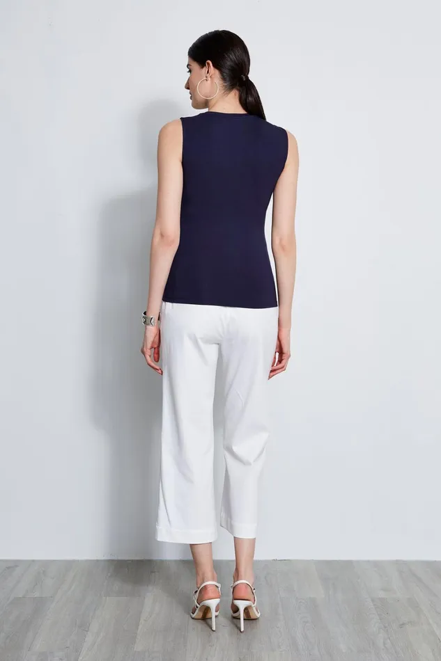 Elie Tahari Knits and Sweaters Sleeveless Asymmetric Twist Knit Stargazer 8211 Women