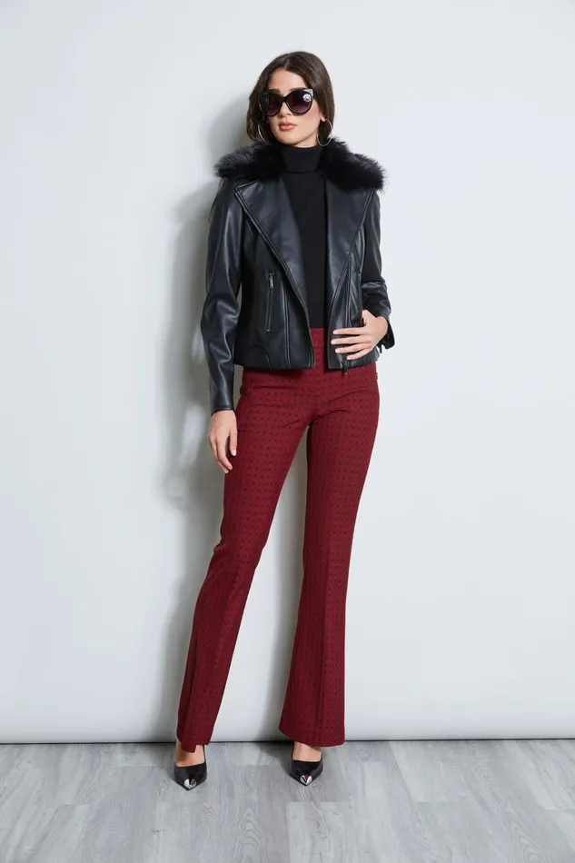 Elie Tahari Pants Deco Jacquard Fit and Flare Pant Multi 8211 Women