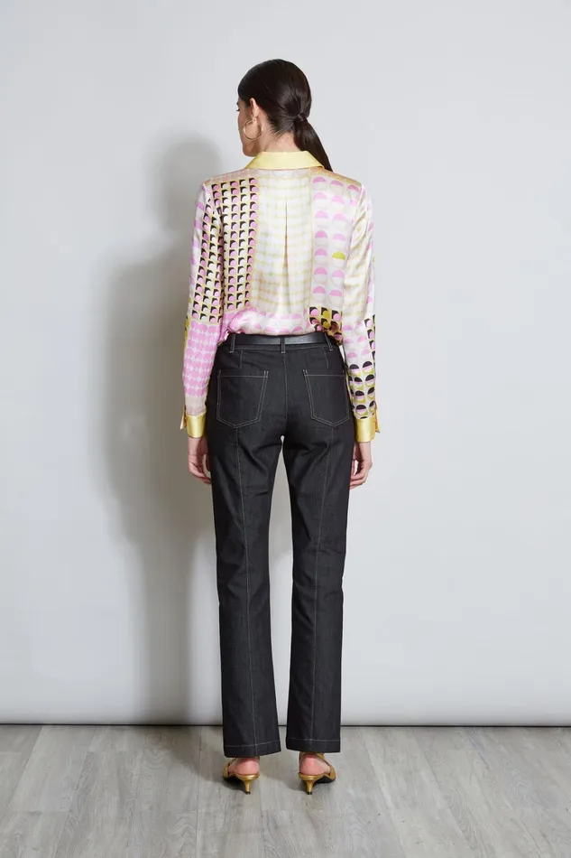 Elie Tahari Pants Denim Slit Front Jeans Black 8211 Women