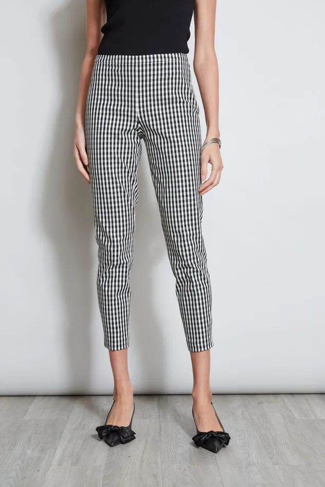 Elie Tahari Pants Gingham Skinny Pant Blackwhite 8211 Women
