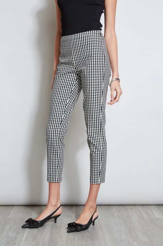 Elie Tahari Pants Gingham Skinny Pant Blackwhite 8211 Women