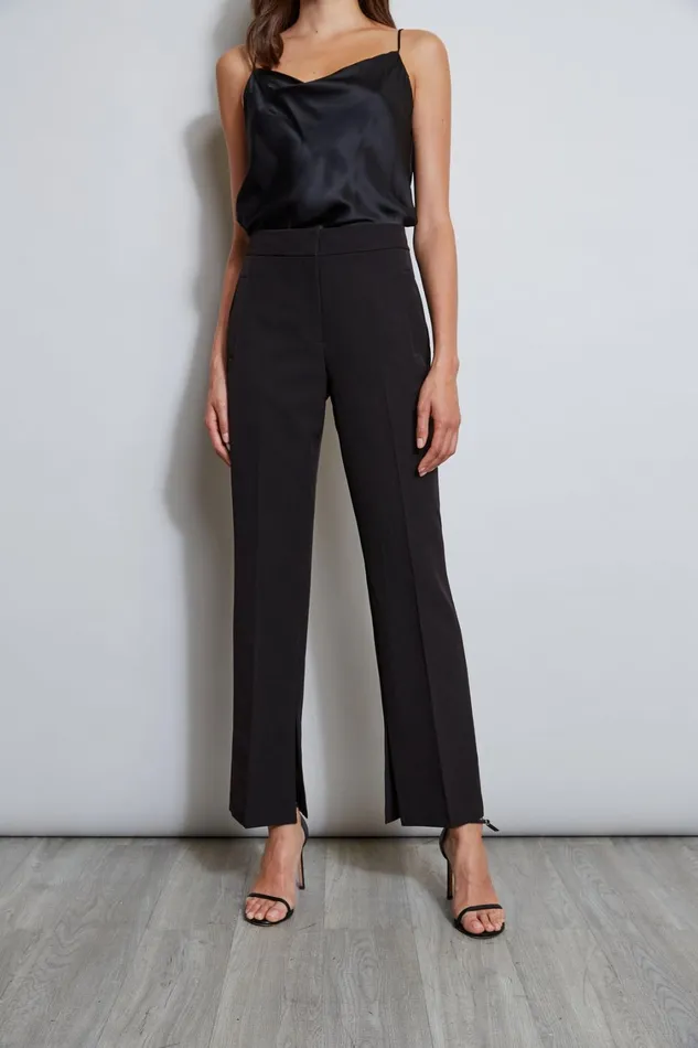 Elie Tahari Pants Inseam Slit Pant Noir 8211 Women