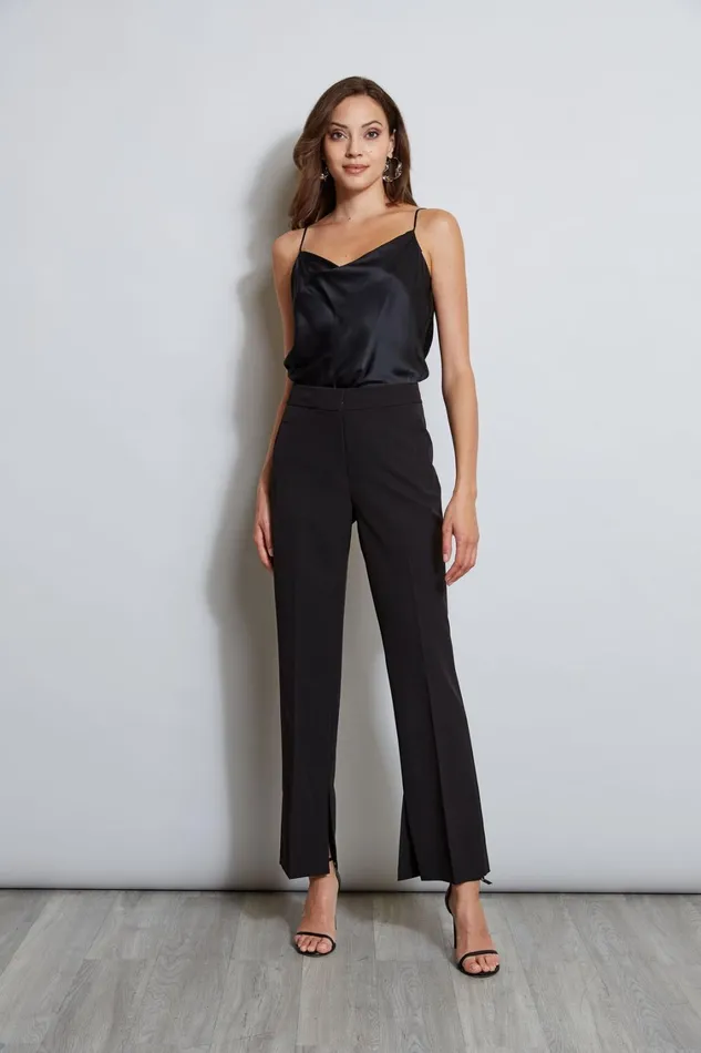 Elie Tahari Pants Inseam Slit Pant Noir 8211 Women