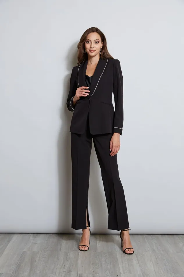 Elie Tahari Pants Inseam Slit Pant Noir 8211 Women