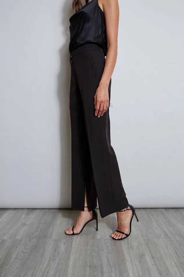 Elie Tahari Pants Inseam Slit Pant Noir 8211 Women