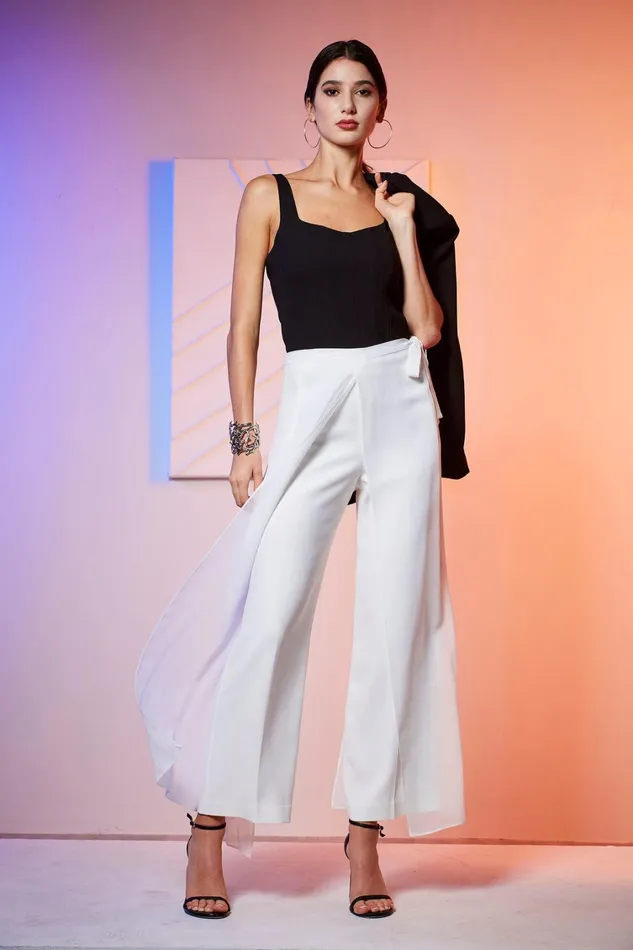 Elie Tahari Pants Overlay Pant Foam 8211 Women