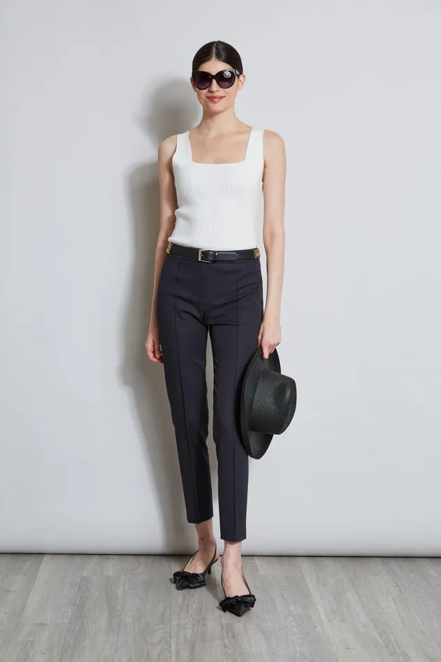 Elie Tahari Pants Slim Pintuck Pant Black 8211 Women