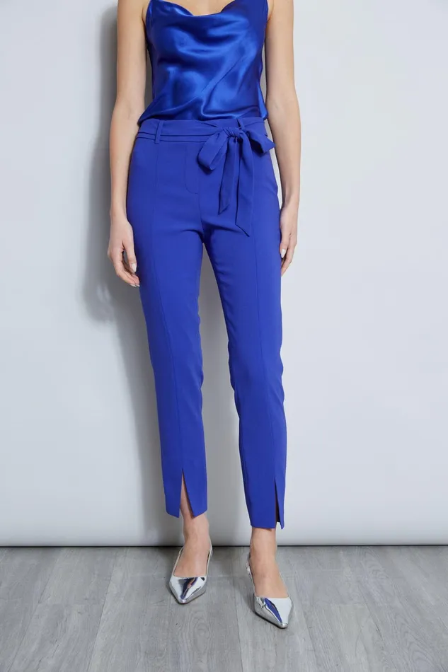 Elie Tahari Pants Slim Sash Pant Lapis 8211 Women