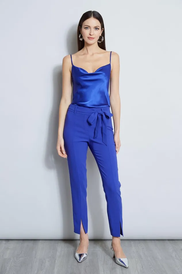 Elie Tahari Pants Slim Sash Pant Lapis 8211 Women