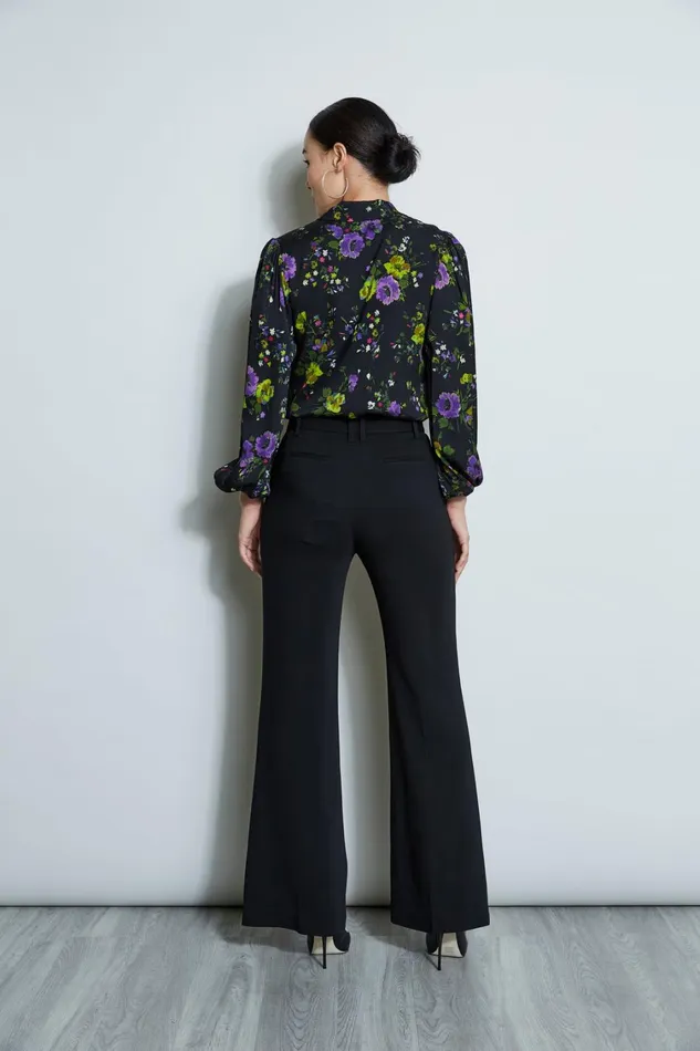 Elie Tahari Pants Wide Leg Belted Pant Noir 8211 Women